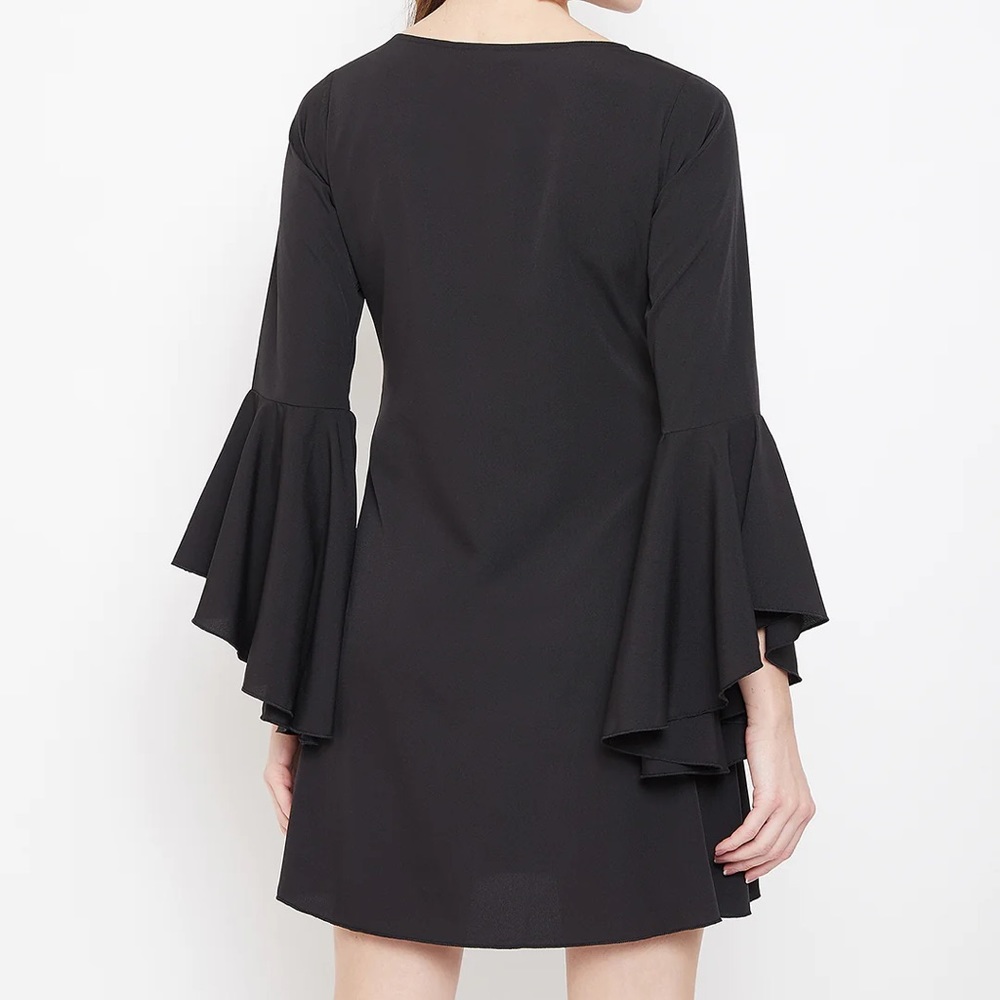Simply Vera Vera Wang Bell Sleeve Dress Black Size Large